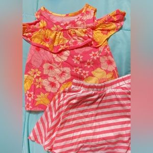 Childrens place peek-a-boo shoulder top and coordinating skort